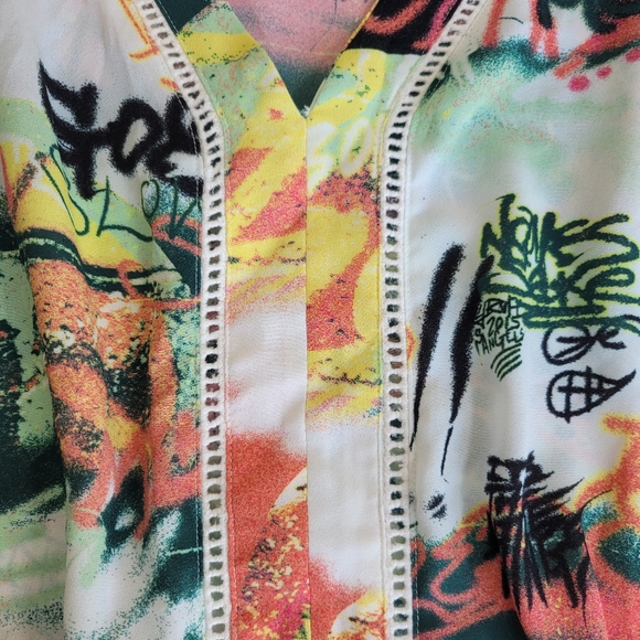 Melissa McCarthy x Seven7 Multicolor Button Down Shirt - Picture 8 of 8